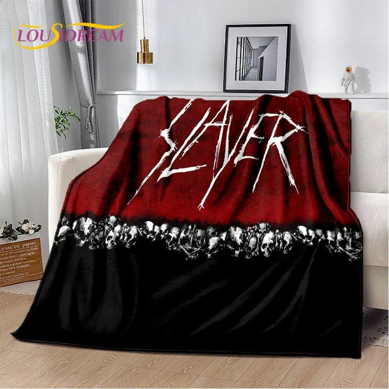 Slayer Heavy Metal Band Soft Plush Blanket,Flannel Blanket Throw Blanket for Living Room Bedroom Bed Sofa Picnic Cover Warm Kids - Lizard Vigilante