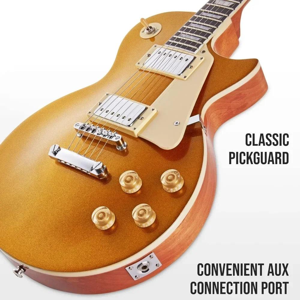 LP Electric Guitar, LesPaul Style for Beginner, Intermediate, Bonus 2-Pack of Picks, Mahogany Wood, Volume/Tone Controls, 3-Way Pickup - Premium Electric Guitar from Lizard Vigilante - Just $315.99! Shop now at Lizard Vigilante