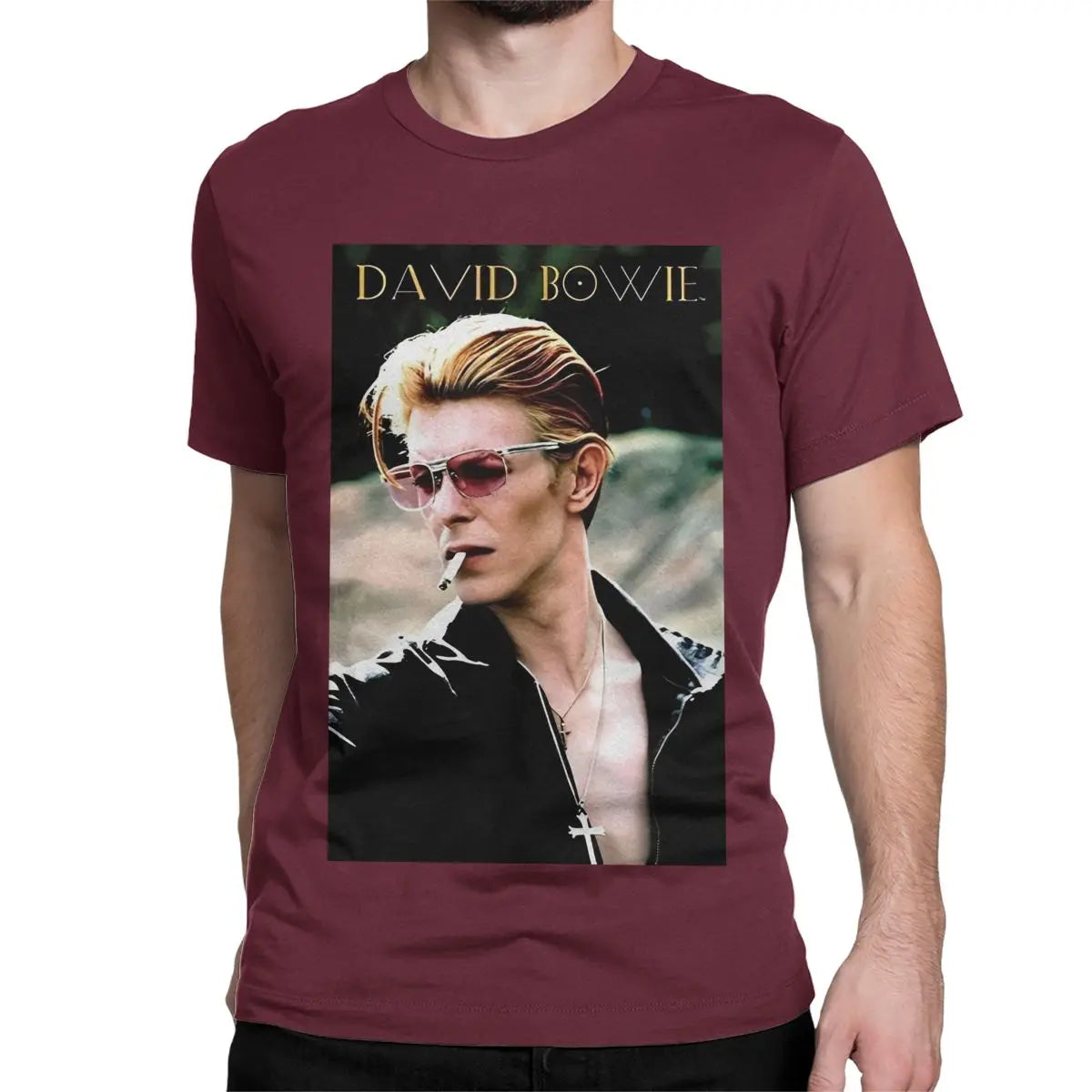 David Bowie Star Hipster T-Shirt – Men’s & Women’s Cotton Graphic Tee, Short Sleeve O-Neck Casual Shirt - Premium T-Shirt from Lizard Vigilante - Just $24.88! Shop now at Lizard Vigilante