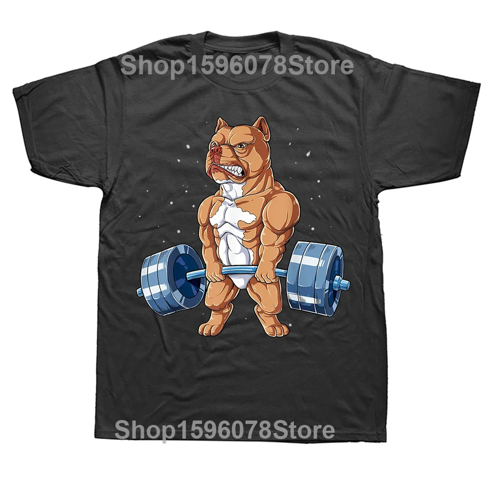 Pitbull Powerhouse Graphic Tee: Hilarious, Heartfelt, and Hardcore Streetwear for Dog Lovers - The Ultimate Birthday Gift - Premium T-shirt from Lizard Vigilante - Just $23.88! Shop now at Lizard Vigilante