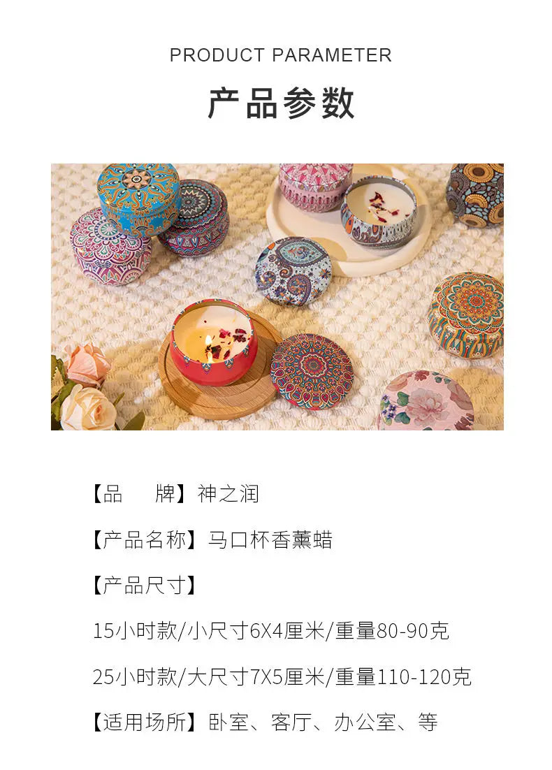 Osmanthus Gardenia Fragrance Candles with Petals Small Romantic Fragrance Candles for Girls' Birthday Gifts Home Aromatherapy