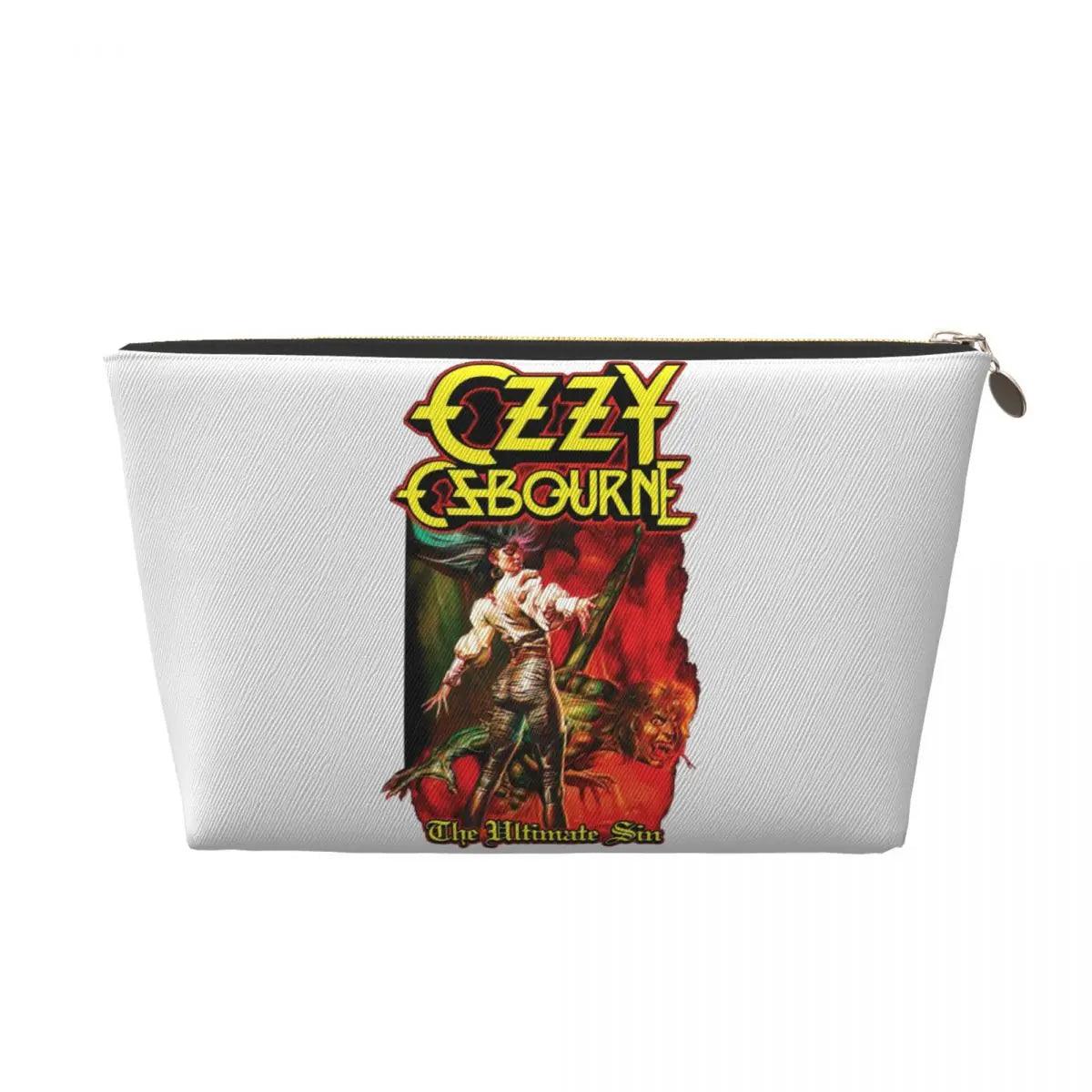 Custom Heavy Metal Rock Ozzy Osbourne Travel Toiletry Bag for Women Makeup Cosmetic Organizer Beauty Storage Dopp Kit - Premium makeup bag from Lizard Vigilante - Just $20.99! Shop now at Lizard Vigilante