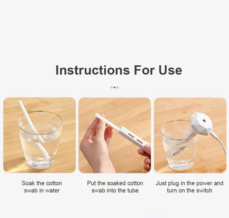 LED Lamp Air Humidifier USB Essential Oil Diffuser Car Purifier Aroma Anion Mist Maker with Romantic Light Portable Humidifier