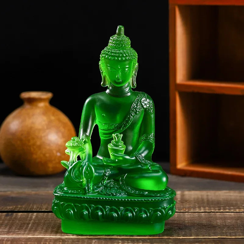 1pc, Resin Craft Home Decoration Buddha Statue Buddhism Sculpture Thailand Buddha Sculpture Zen Decor Ornaments Car Decoration