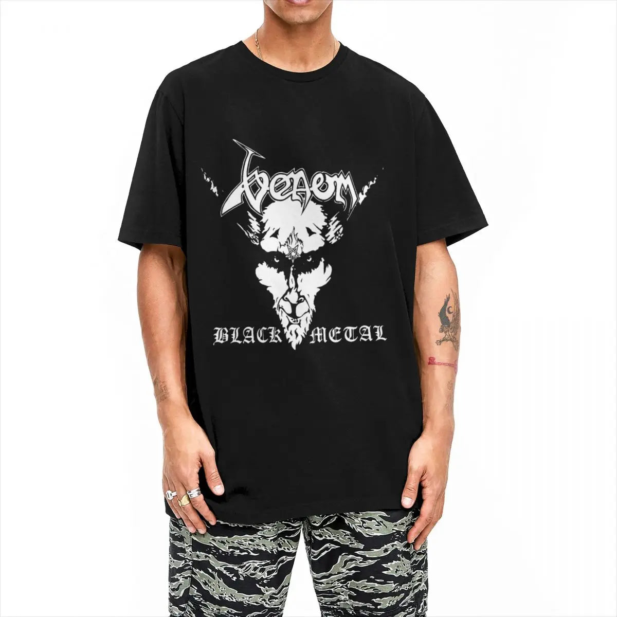 Venom Black Metal Band T-Shirts Unisex Cotton Short Sleeve Round Neck Shirt Clothes - Premium t-shirt from Lizard Vigilante - Just $23.88! Shop now at Lizard Vigilante