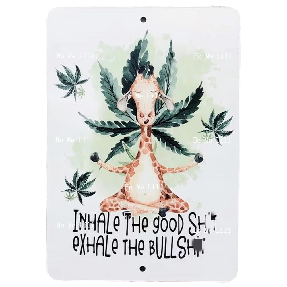 "Sorry We're Stoned" Giraffe Cigar Lounge Metal Sign – Unique Home Decor for Weed Lovers - Premium tin signs from Lizard Vigilante - Just $18.99! Shop now at Lizard Vigilante