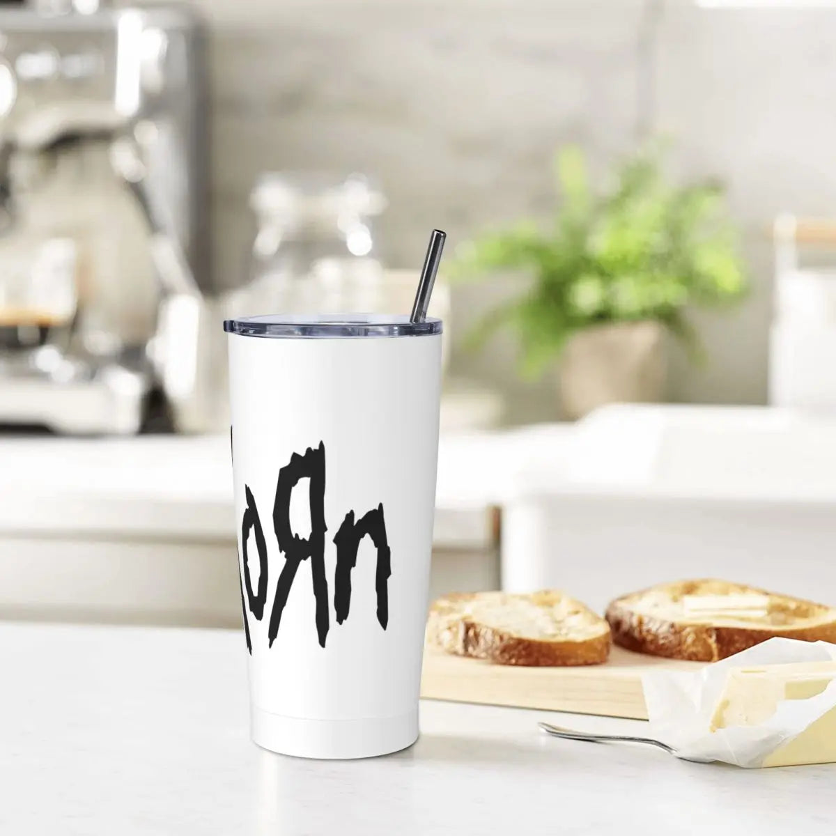 Korn Logo Insulated Tumbler with Straws and Lid – 20oz Stainless Steel Rock Music Travel Coffee Mug - Premium tumbler from Lizard Vigilante - Just $30.88! Shop now at Lizard Vigilante