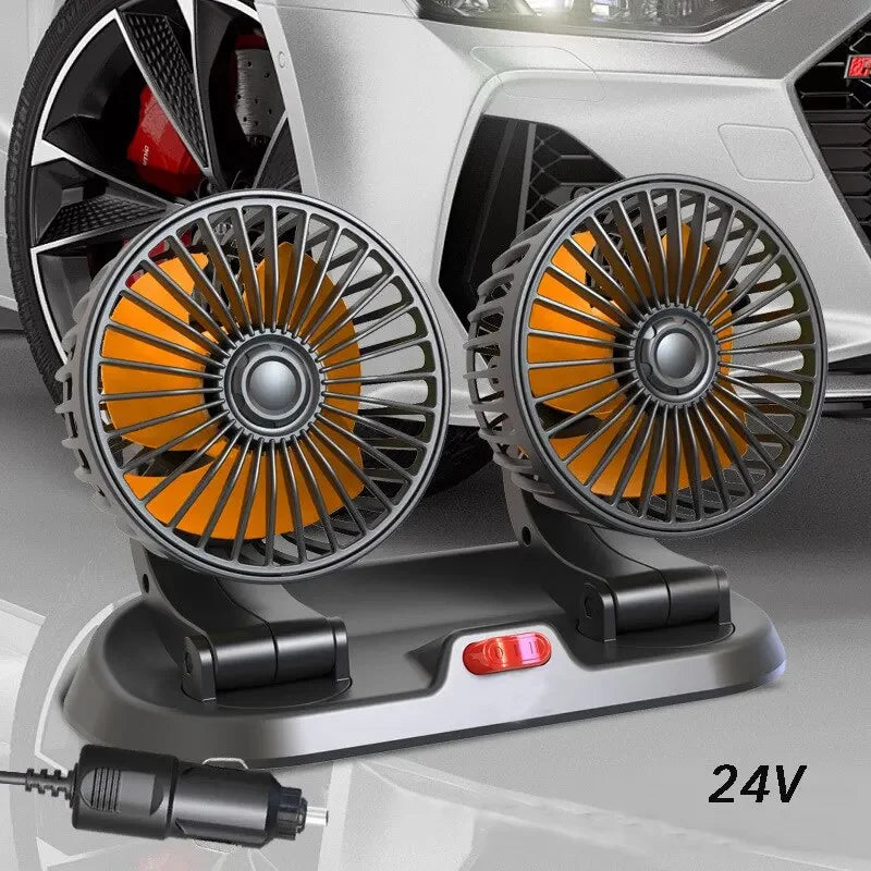 5V 12V 24V Car Fan Cooling Car Fan Dual Head Usb Car Fan 2 Speeds Adjustable Auto Cooler Air Fan Car Accessories Wind Regulation - Premium fan from Lizard Vigilante - Just $26.88! Shop now at Lizard Vigilante