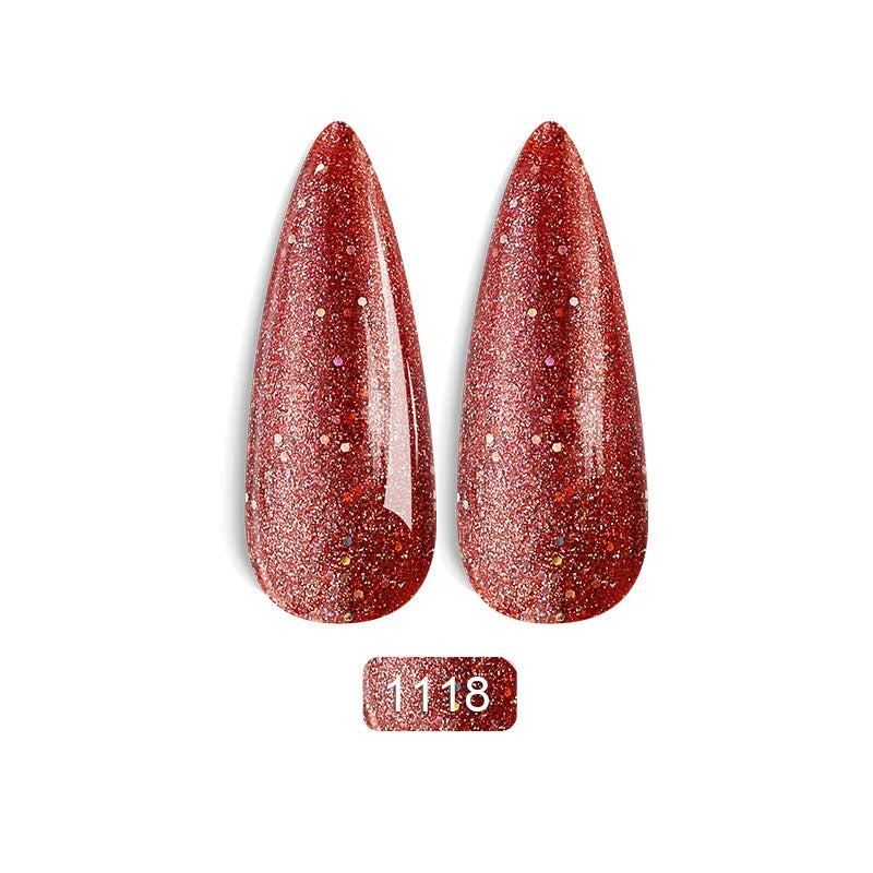 Rainbow Ghini Ultra Shiny Glitter Gel Nail Polish Semi-permanent Gellack UV Varnish Gold Silver Metal Gel Nail Art Wholesale Top