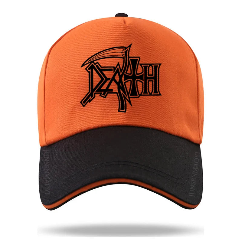 DEATH Cap METAL Hat Baseball Cap Casquette Hats Fitted Casual Dad Hats for Men Women Unisex - Premium Baseball cap from Lizard Vigilante - Just $22.99! Shop now at Lizard Vigilante