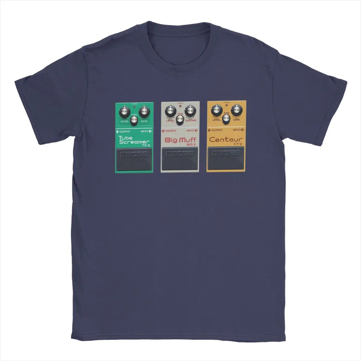 Fictional Pedal Trio Big Muff Guitar Pedal Effect Shoegaze Men's T Shirts Vintage Tees Round Collar T-Shirts Cotton Gift Idea - Premium  from Lizard Vigilante - Just $19.99! Shop now at Lizard Vigilante