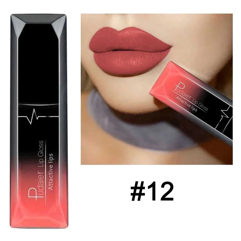 21 Colors Nude Matte Lipstick Liquid Moisturizer Waterproof Lasting Non-stick Cup Velvet Lip Gloss Women Lips Makeup Cosmetics