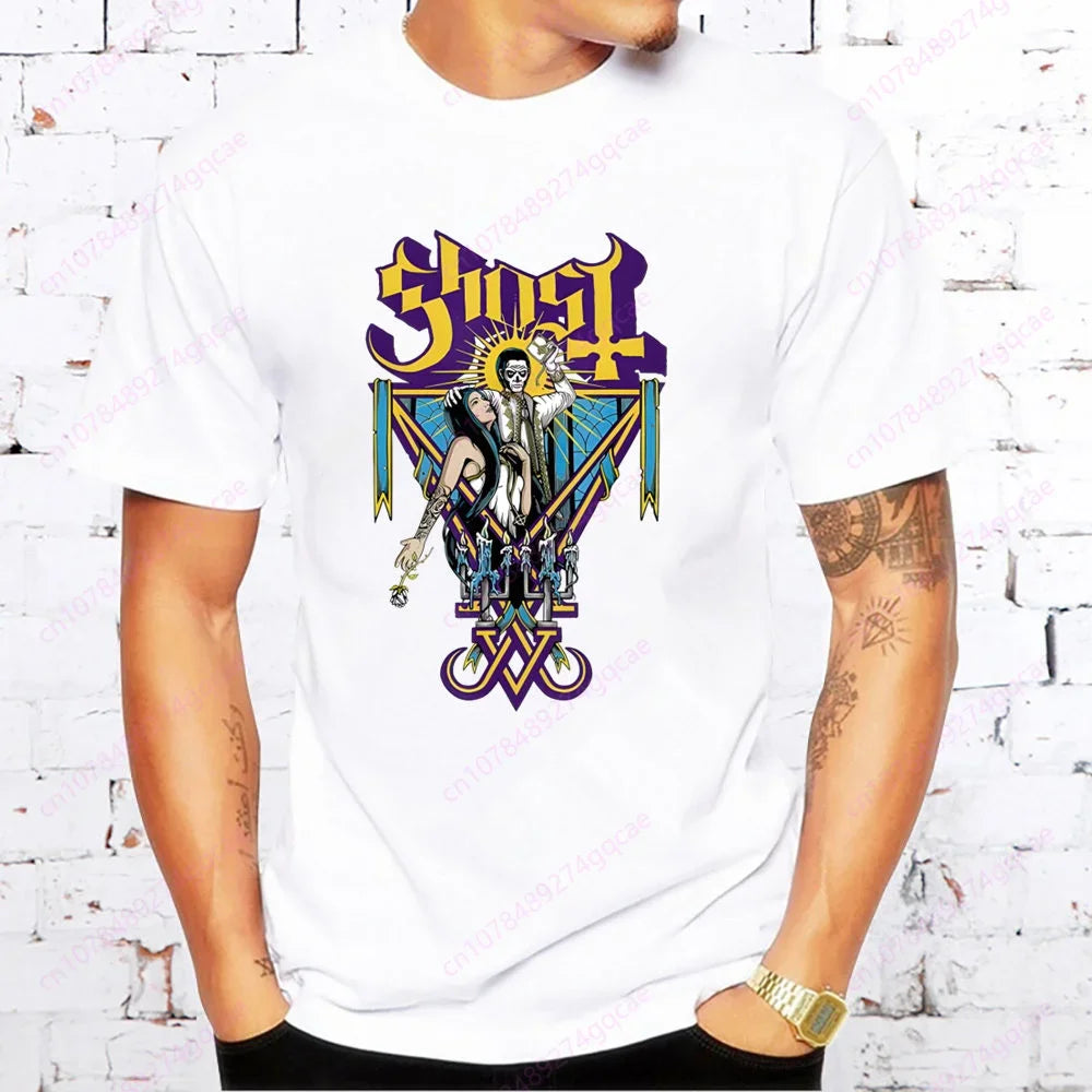 “ECHOES OF THE DAMNED” – GHOST Band Heavy Metal Tee for Men | Summer Fashion T-Shirt for the Loud, the Lost & the Legends - Premium t-shirts from dsers - Just $22.99! Shop now at Lizard Vigilante