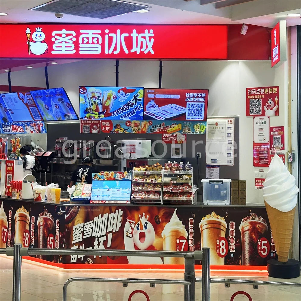 150cm Sculpture Soft Serve Ice Cream Shape Cone Tall Model Display Big Lamp Box Attact Attention Eye Simulation Show Shop Sweet