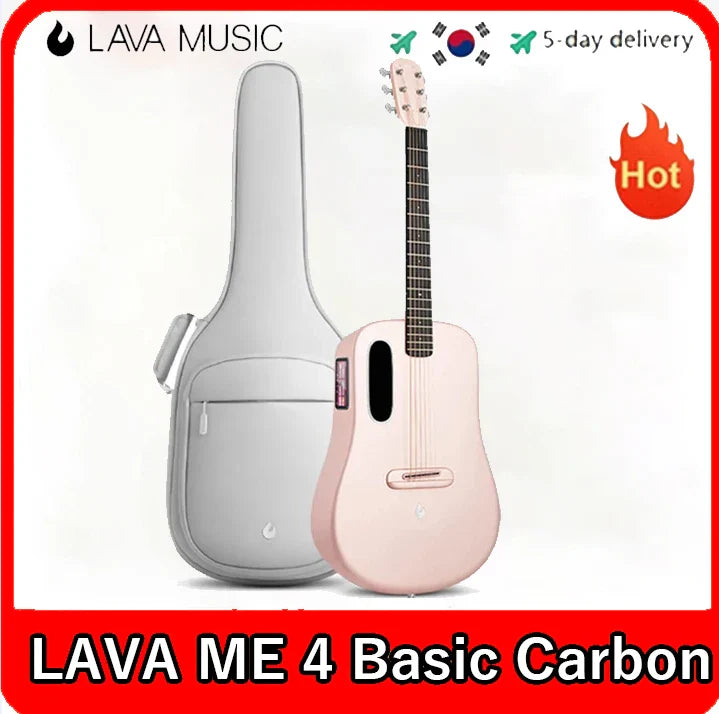 LAVA ME 4 Basic Carbon Fiber Acoustic Electric Smart Travel Guitar HILAVA 2.0 System with 3.5 inch TouchScreen FreeBoost 3.0 - Premium acoustic guitar from Lizard Vigilante - Just $1096.36! Shop now at Lizard Vigilante