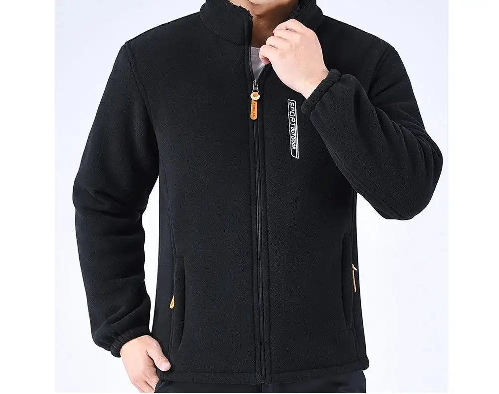 DIMUSI Winter Men's Polartec Jackets Casual Male Outwear Velvet Windbreaker Jackets Mens Soft Fleece Warm Jackets Brand Clothing