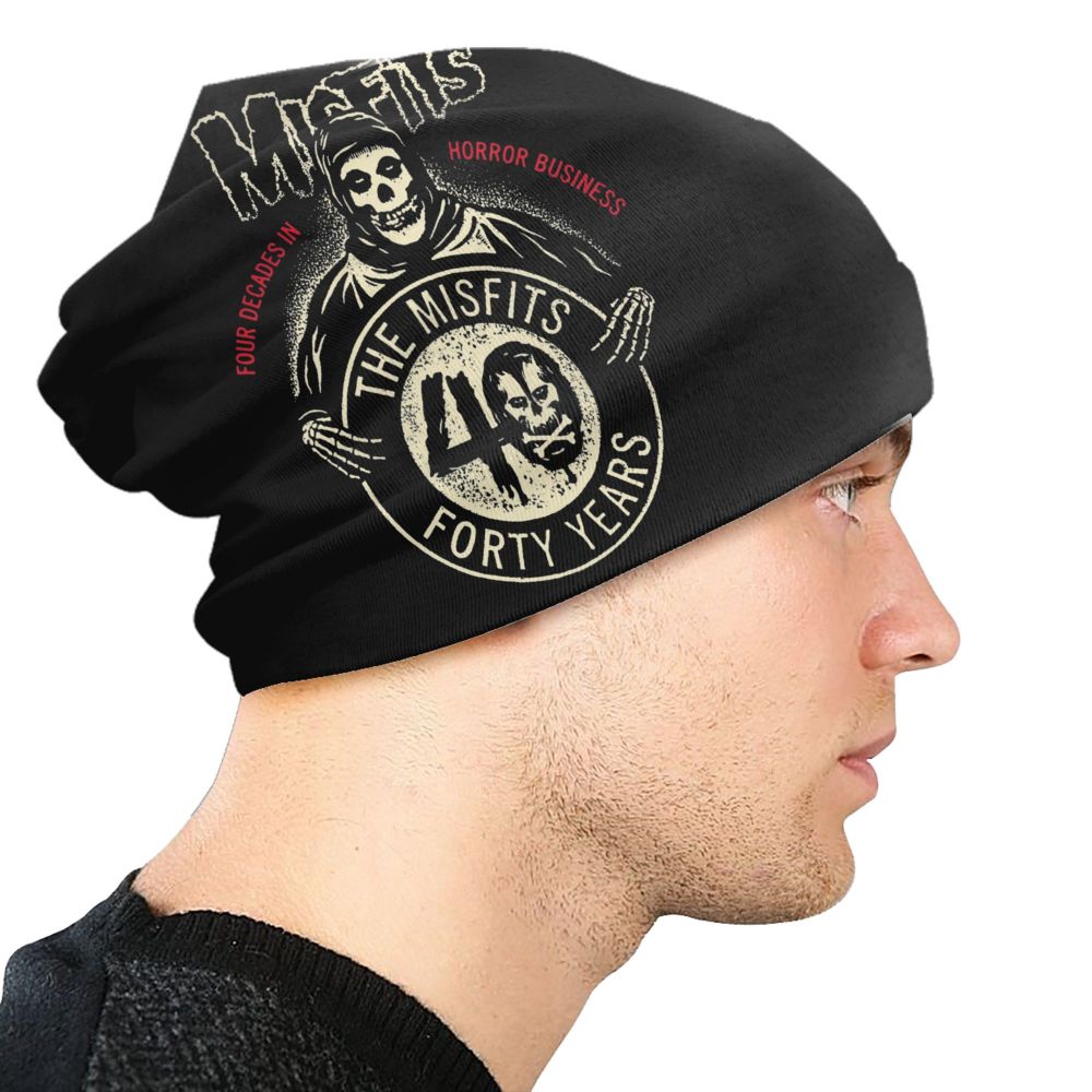 Misfits Horror Punk Rock Knit Beanie – Unisex Winter Skull Cap for Men & Women - Premium beanie from dsers - Just $19.99! Shop now at Lizard Vigilante