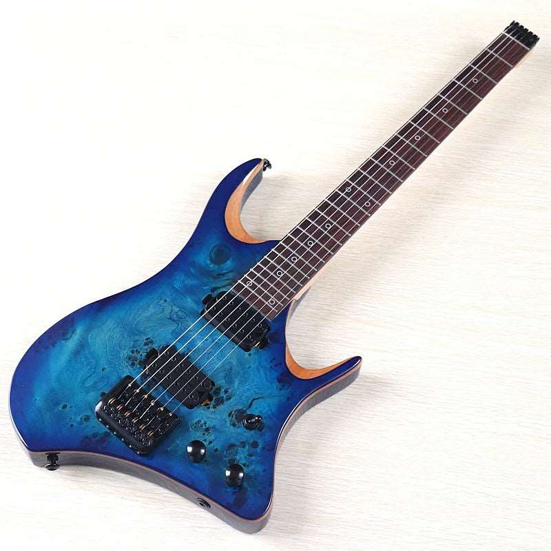 6 String Headless Electric Guitar 30 Inch Solid Ashwood Body Headless Guitar Good Handircaft - Lizard Vigilante