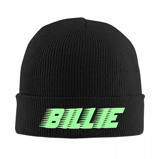 Billies Logo Knitted Beanie – Acrylic Skullies for Women & Men, Warm Winter Cap for Music Fans - Premium beanie from Lizard Vigilante - Just $19.88! Shop now at Lizard Vigilante