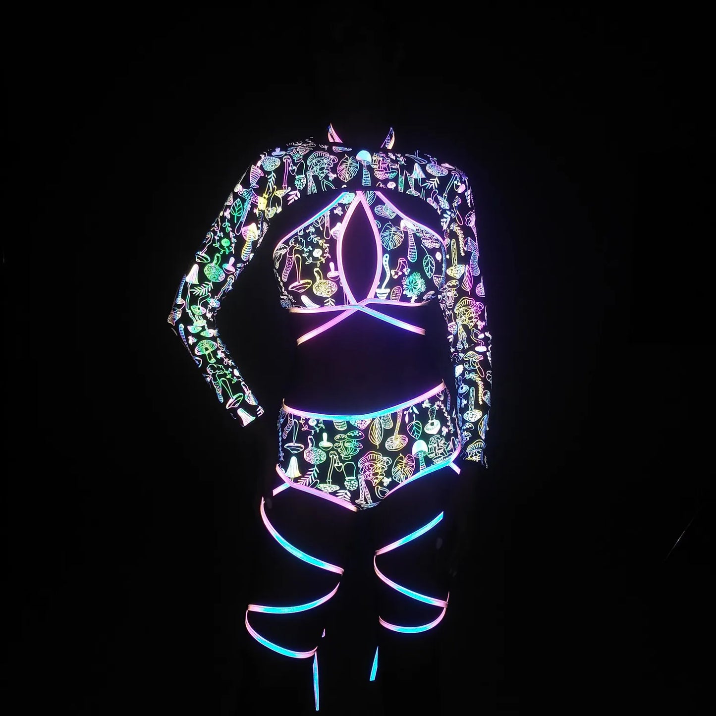 Reflective Rave Stage Nightclub Costume - Premium costume from Lizard Vigilante - Just $77.99! Shop now at Lizard Vigilante