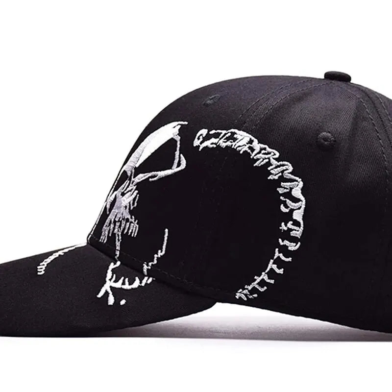 Unisex Skull Embroidery Baseball Cap – Adjustable Casual Hat for Outdoor Protection - Premium Baseball cap from Lizard Vigilante - Just $23.88! Shop now at Lizard Vigilante