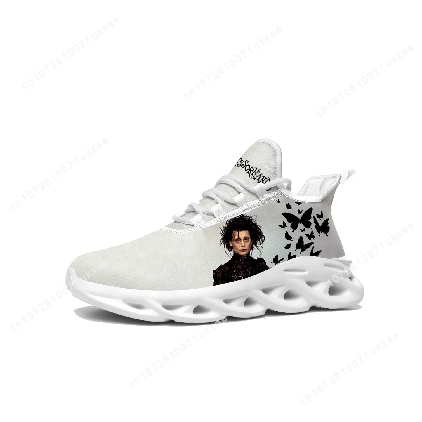 Edward Scissorhands Custom Sneakers | Johnny Depp Movie-Inspired Flats for Men & Women | High-Quality Breathable Sports Running Shoes - Premium shoes from Lizard Vigilante - Just $48.99! Shop now at Lizard Vigilante