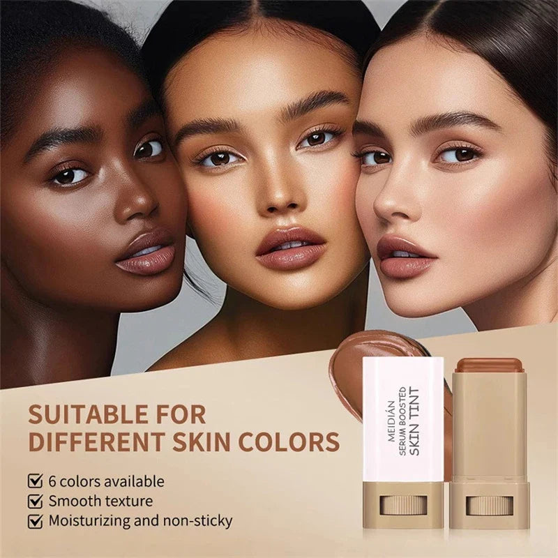 Stick Foundation Balm Brighten Skin Tint Foundation Stick Smooth Plumper Hight Coverage Travel Bronze Foundation Stick Makeup