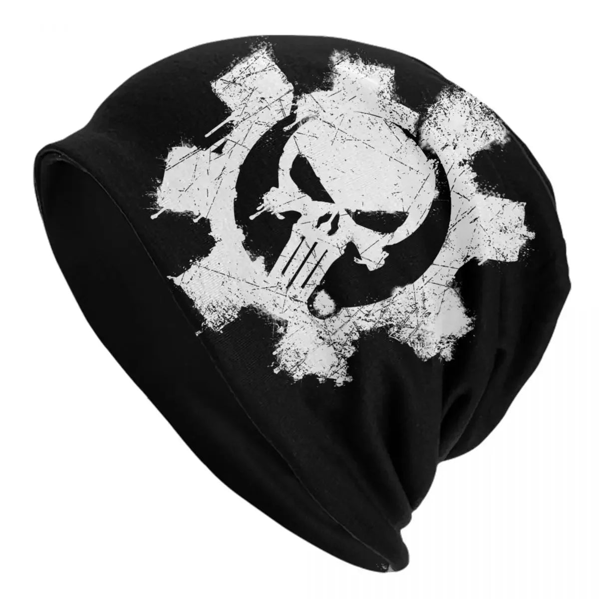 Punisher Skull Beanie – Heavy Metal Skeleton Cap for Men and Women, Ultimate Winter Knit Hat for Punk and Rock Fans - Premium beanies from Lizard Vigilante - Just $19.88! Shop now at Lizard Vigilante