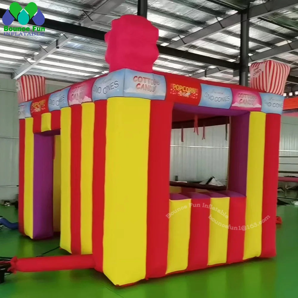 Inflatable Concession Stand Tent – Popcorn, Ice Cream & Candy Carnival Booth for Outdoor Events - Premium cube tent from Lizard Vigilante - Just $1211.08! Shop now at Lizard Vigilante