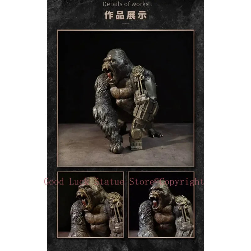 Famous sculptor Collectible works Postmodernism bronze Sculpture ART Mechanical gorilla HOME office Bar Decorative statue