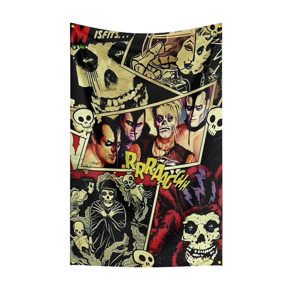 3x5 Ft Punk Band The Misfits Flag – Polyester Digital Printing Banner for Bedroom, Wall Art, Outdoor Tapestry Decoration - Premium flag from Lizard Vigilante - Just $17.99! Shop now at Lizard Vigilante