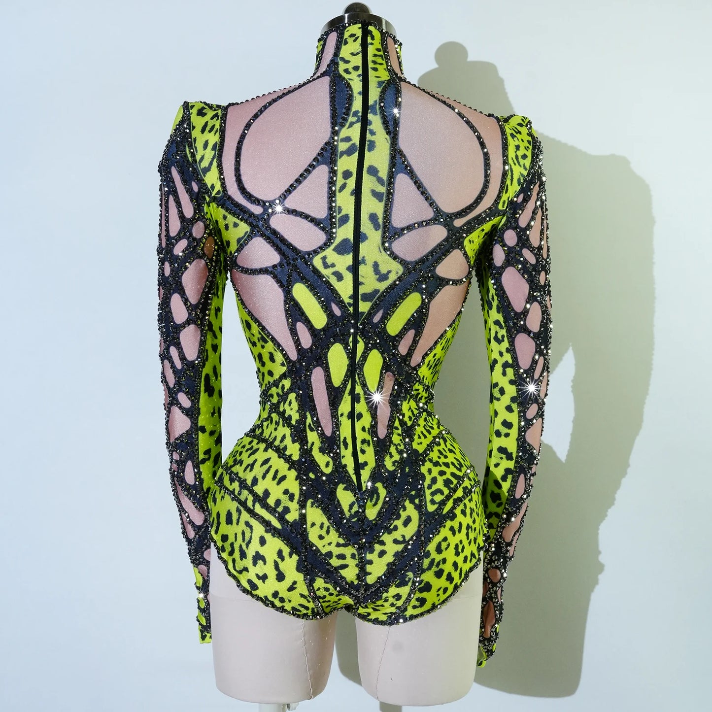 💎 Toxic Glow Rhinestone Armor Bodysuit: The Stage Domination Skin