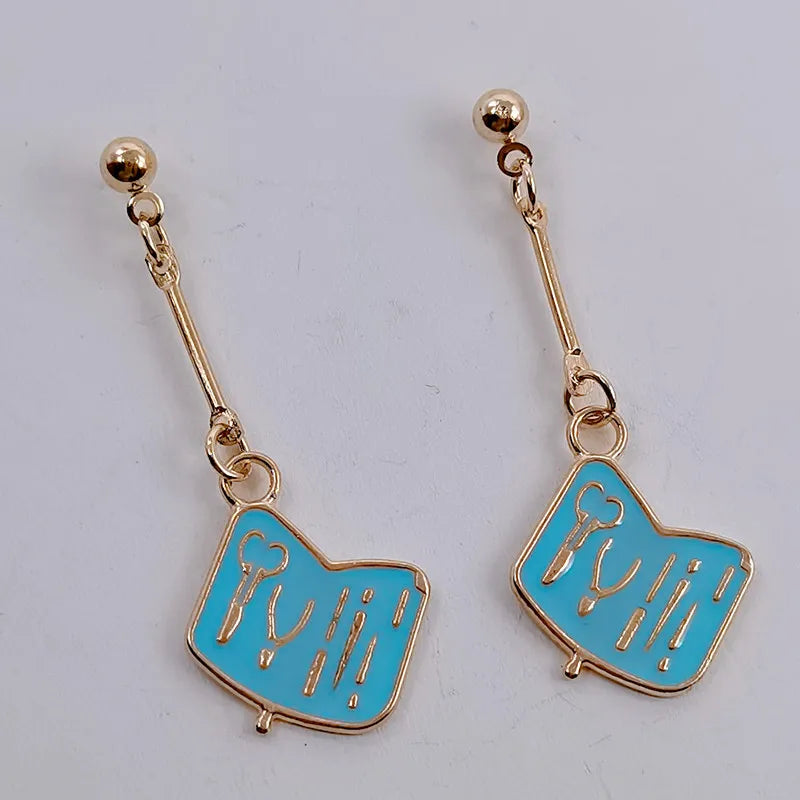 Creative nail salon art nail polish enamel earrings ladies girls gifts