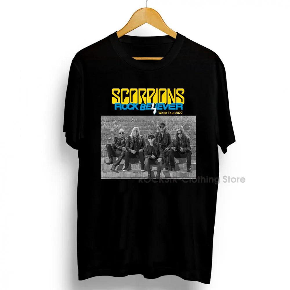 Scorpions 56th Anniversary T-Shirt – Heavy Metal Rock Band – Blackout Cotton Round Neck Graphic Tee - Premium T-Shirt from Lizard Vigilante - Just $22.99! Shop now at Lizard Vigilante