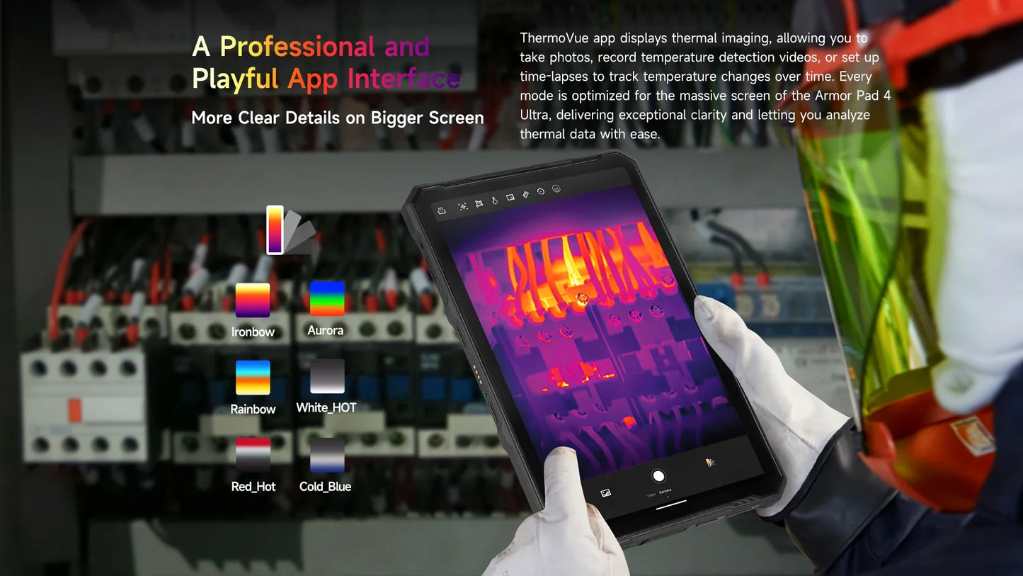 Ulefone Armor Pad 4 Ultra 5G Rugged Tablet  Thermal lmaging 10.36"2K Up to 16GB RAM 256GB ROM Android 14 11800mAh