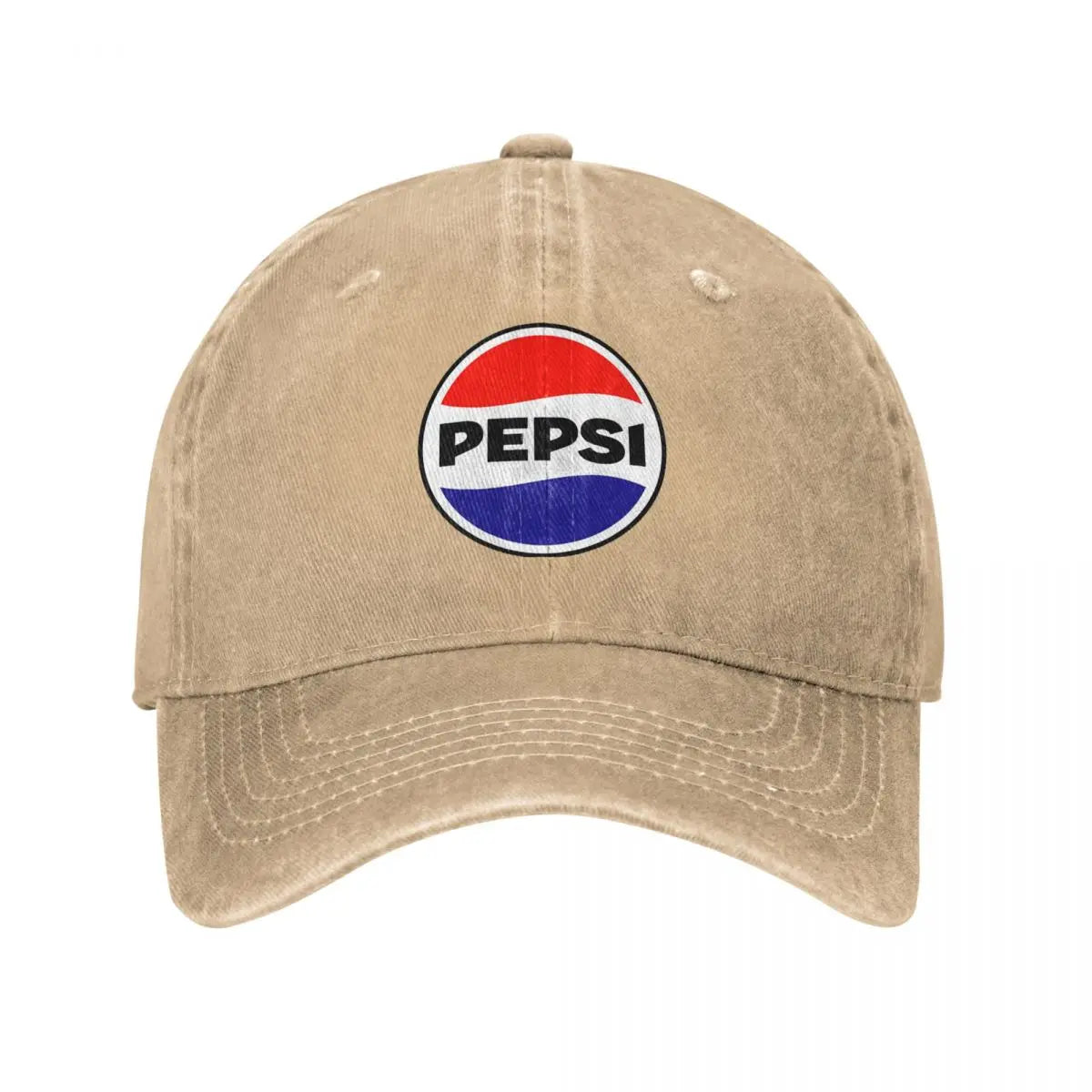 Vintage '69 Pepsi Logo Denim Baseball Cap – Casual Unisex Adjustable Trucker Hat for Rock, Summer, and Sun Protection - Premium Baseball cap from Lizard Vigilante - Just $19.88! Shop now at Lizard Vigilante