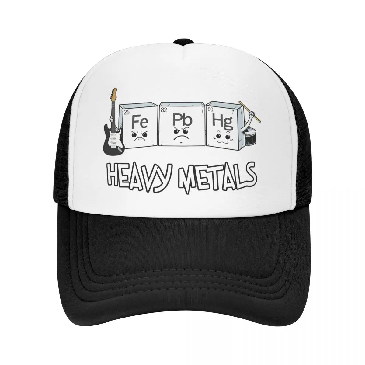 Men Women Heavy Metal Elements Rock Chemistry Trucker Hat Fashion Mesh Baseball Cap Hat Breathable Sports Cap Summer - Premium hats from Lizard Vigilante - Just $23.88! Shop now at Lizard Vigilante