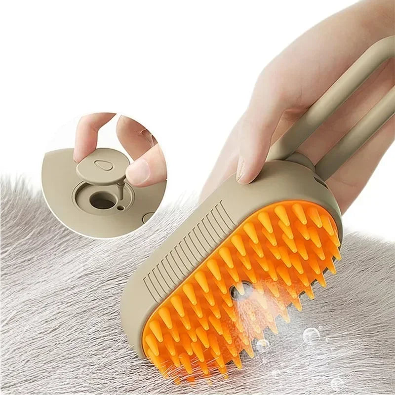 Cat Steam Brush Steamy Dog Brush 3 in 1 Electric Spray Cat Hair Brushes for Massage Pet Grooming Comb Hair Removal Combs - Premium  from Lizard Vigilante - Just $8.99! Shop now at Lizard Vigilante