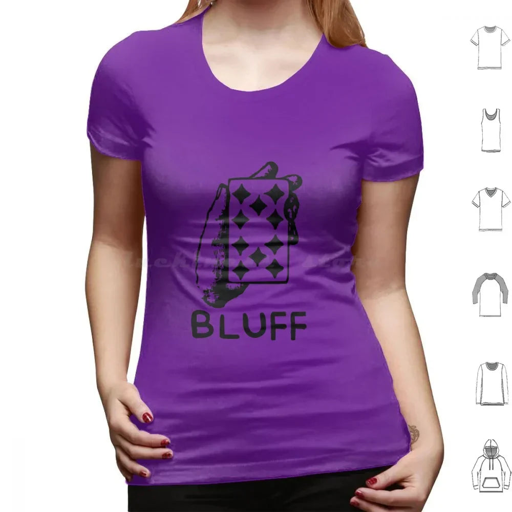 It's A Bluff T-Shirt – Big Size 100% Cotton Gambling Sketch Print Hoax Tee - Premium T-shirt from Lizard Vigilante - Just $28.88! Shop now at Lizard Vigilante