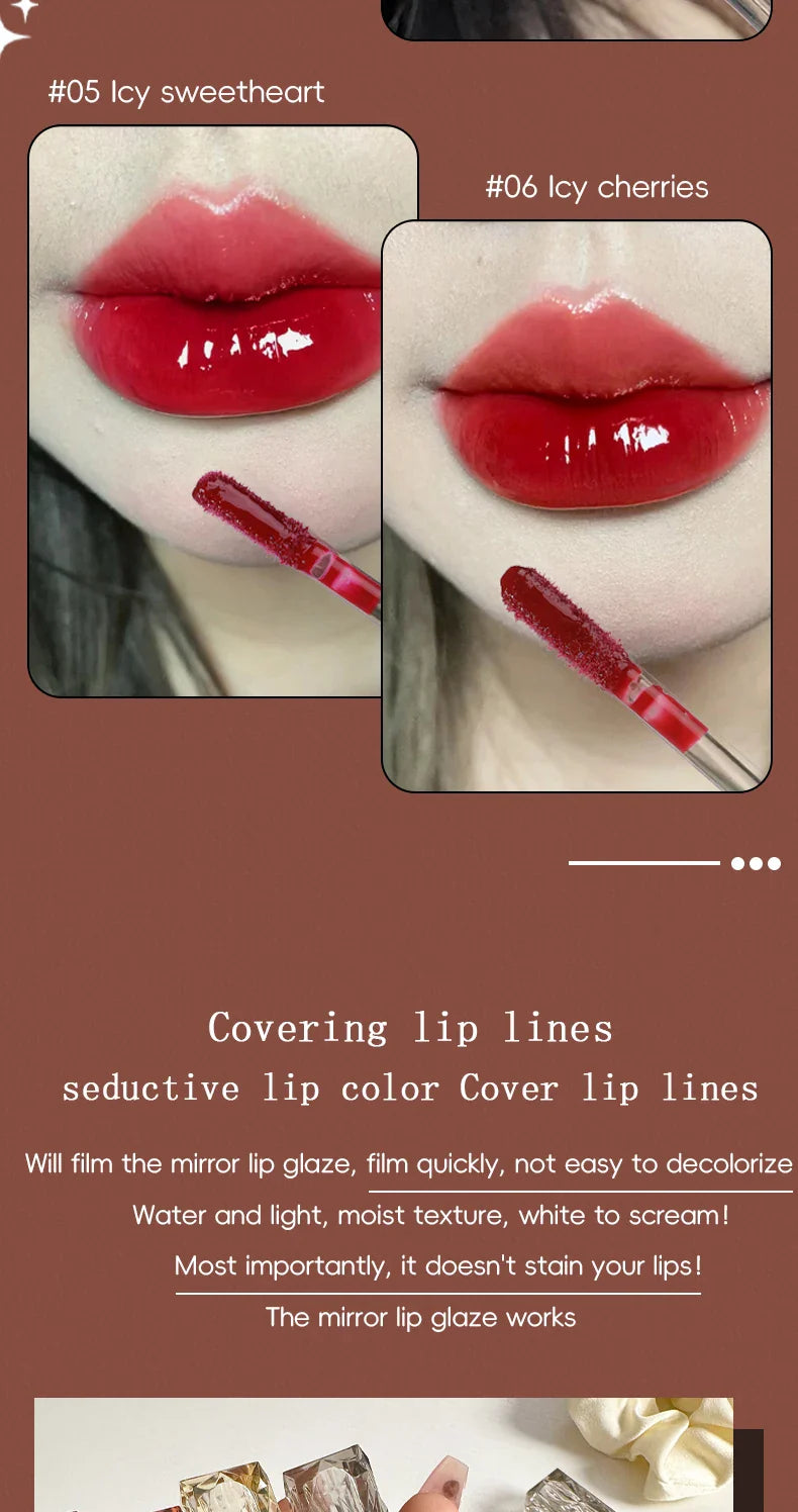 Lip Gloss Long-lasting Moisturizing Waterproof Non-fading Mirror Moisturizing Lip Gloss Women's Cosmetics