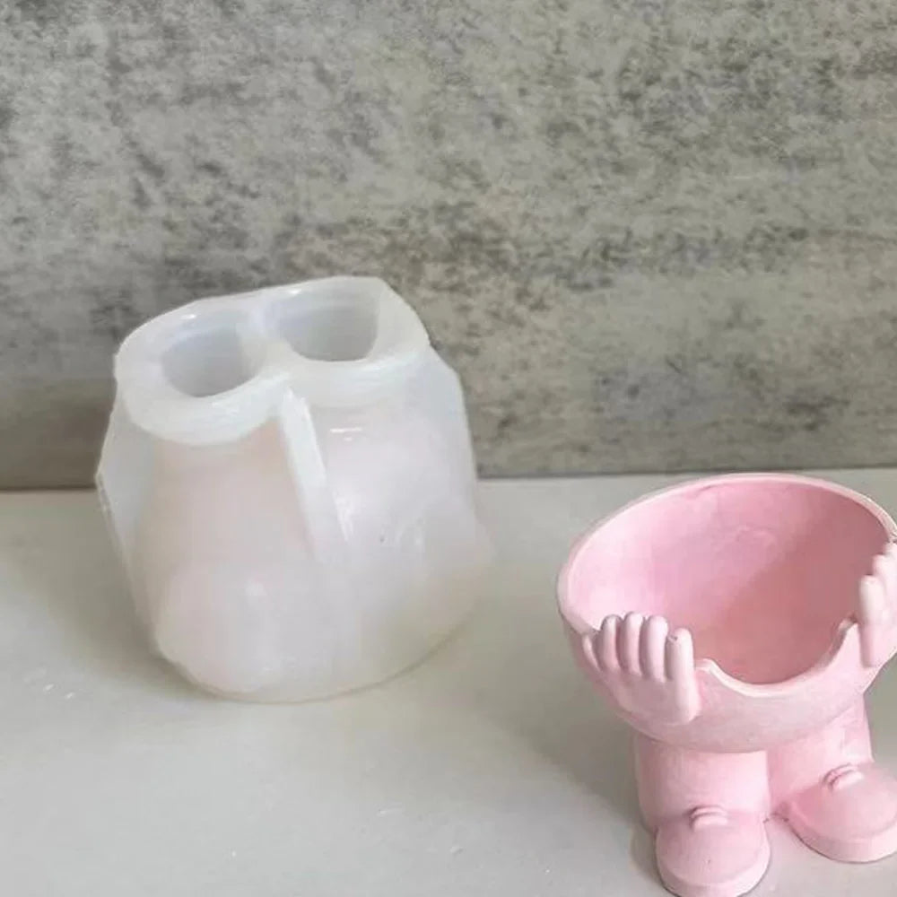 Easter Egg Cup Holders Mold DIY Drip Glue Gypsum Cement Silicone Mould Egg Jewelry Necklace Storage Tray Mold Home Decor