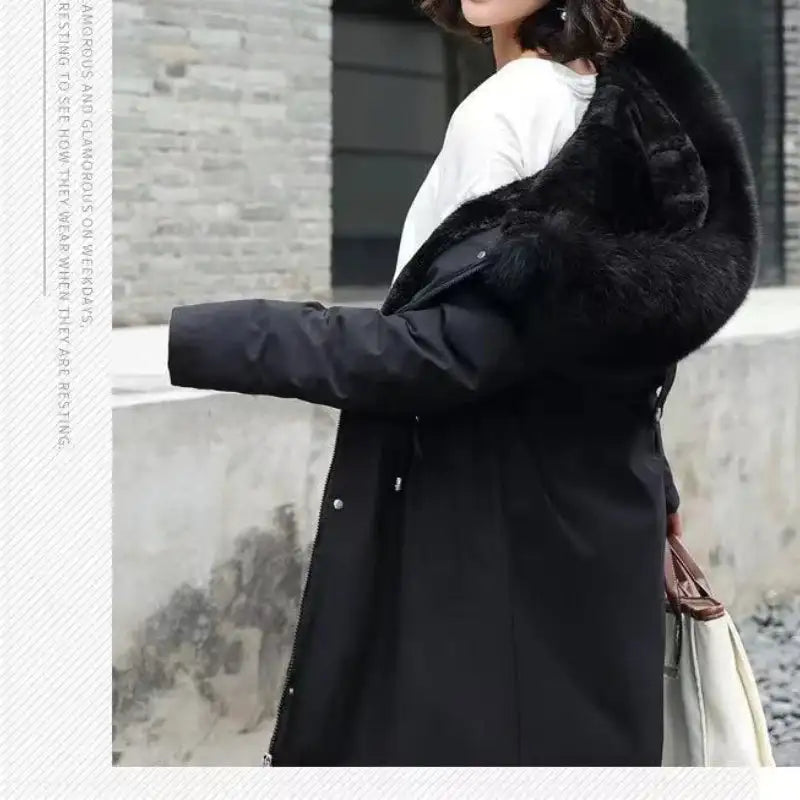 New In Coats & Jackets Women's Winter Padded Jacket Loose Casual Outerwears Fleece Hodded Windbreaker Elegant Office Lady's Coat