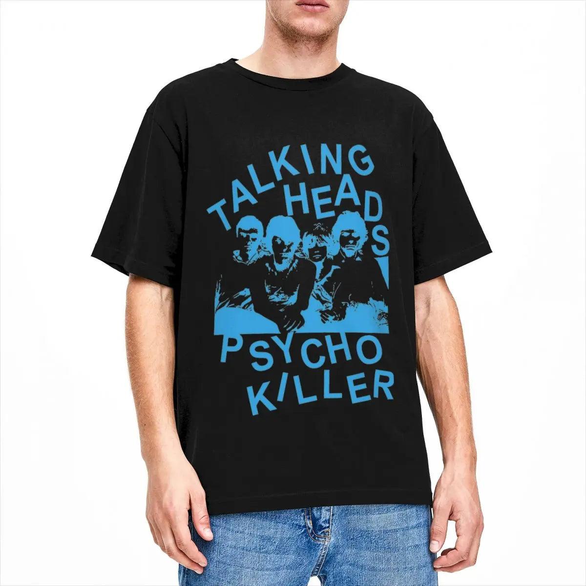 Talking Heads Psycho Killer Men Women's Rock Shirts Stuff Fashion Cotton Punk Music Band T Shirt Tee Clothes All Seasons - Lizard Vigilante