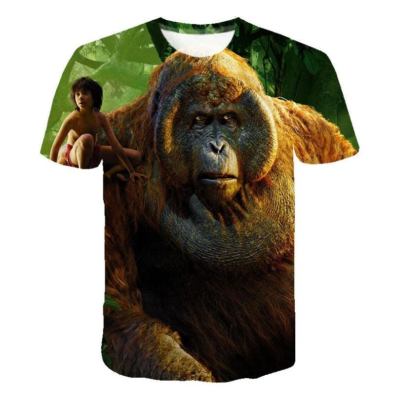 Funny Monkey Lip Graphic T Shirt for Men Clothing 3D Gorilla Orangutan Print T-shirt Unisex Kid Boy Short Sleeve Tops - Premium T-Shirt from Lizard Vigilante - Just $22.99! Shop now at Lizard Vigilante