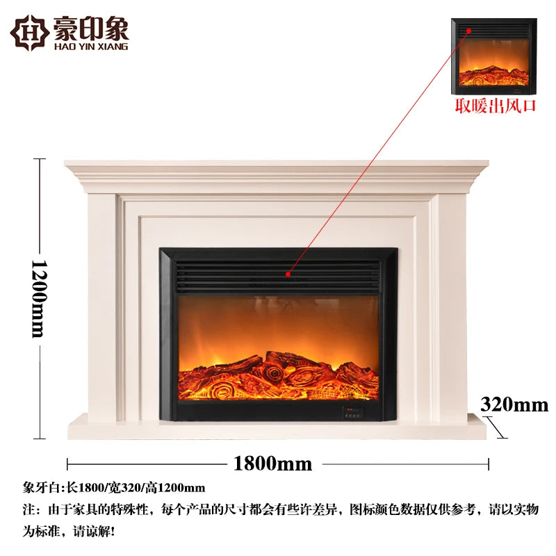 Fireplace Decoration Cabinet | Imitation Marble Heater | Electric Fireplace Core for Household Use | Stylish and Functional Home Decor - Premium fireplace from Lizard Vigilante - Just $1571.99! Shop now at Lizard Vigilante