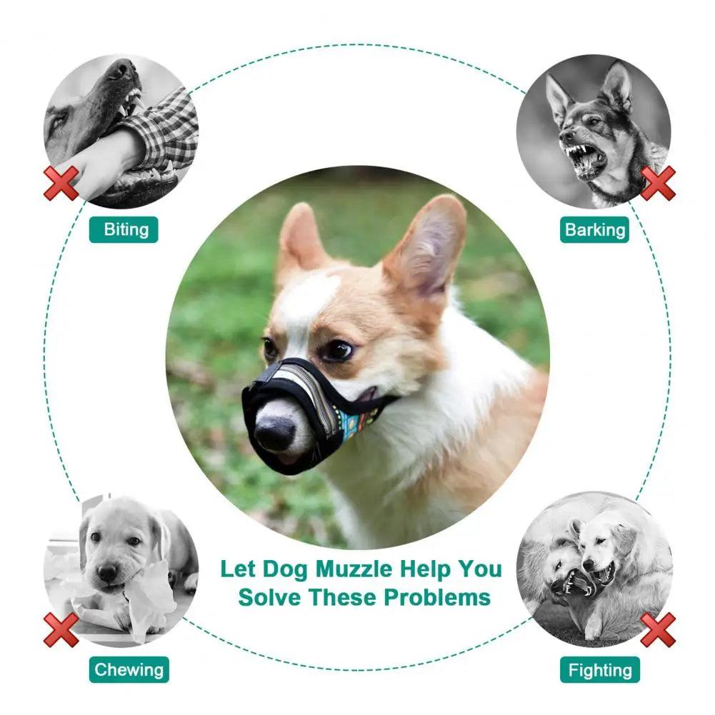 Adjustable Dog Muzzle Buckle Design Breathable High Elasticity Puppy Muzzle Pet Face Protector for Small Medium Large Dogs  - Premium dog muzzle from Lizard Vigilante - Just $18.99! Shop now at Lizard Vigilante