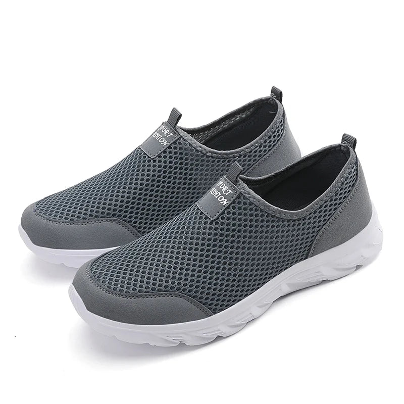 Men's Breathable Slip-On Sneakers – Classic Casual Mesh Running Shoes - Premium shoes from Lizard Vigilante - Just $28.88! Shop now at Lizard Vigilante