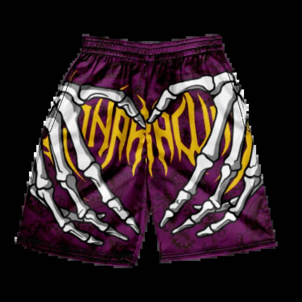 2024 Summer Classic Skull Beach Short Pants New Fashion Skeleton Hand Print Men Women Gym Shorts Quick Drying Trunks Ice Shorts - Premium shorts from Lizard Vigilante - Just $23.99! Shop now at Lizard Vigilante