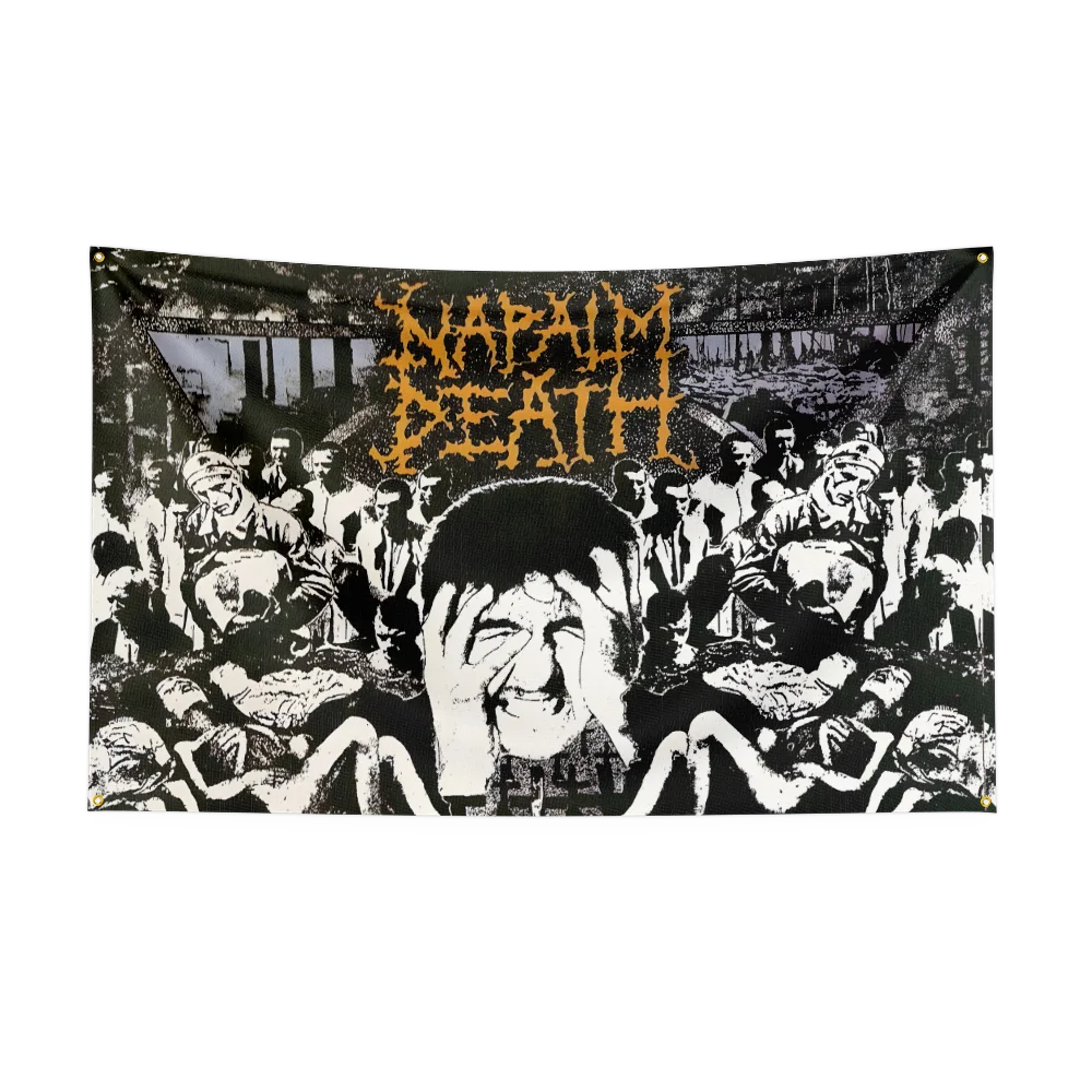 Napalm Death Rock Band Flag – 3x5 Ft Heavy Metal Polyester Digital Printed Banner for Wall & Outdoor Decoration - Premium flag from Lizard Vigilante - Just $15.99! Shop now at Lizard Vigilante