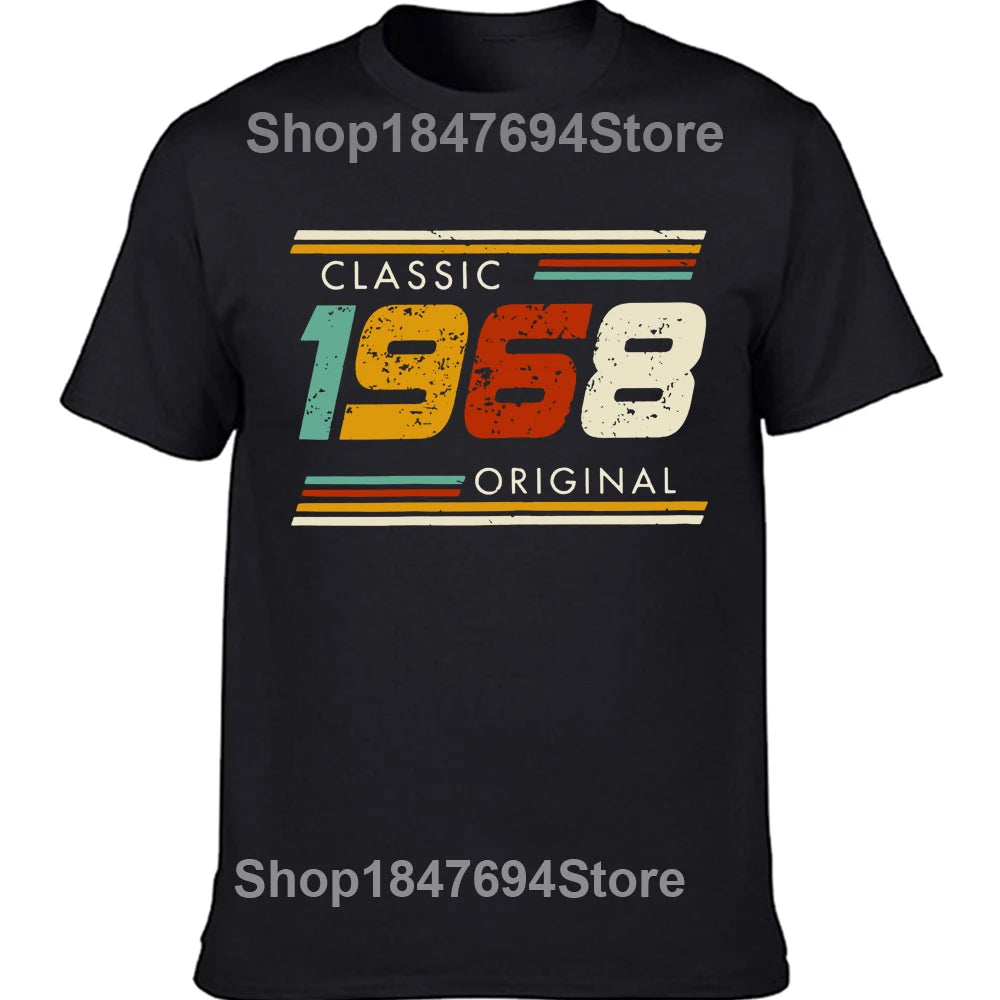 Original 1968 Vintage 56th Birthday Tee – Funny Cotton Graphic Shirt for Men, Retro Summer Streetwear Classic - Premium tee from dsers - Just $28.22! Shop now at Lizard Vigilante